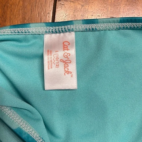 Cat & Jack Girl’s Watermelon 2-Piece Swimsuit, Sz L (10/12), Pink, Green Bikini - Picture 8 of 9